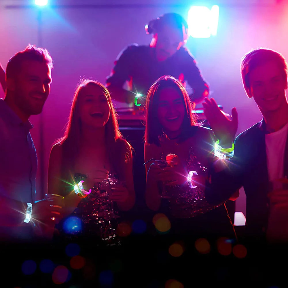 LED Glow Bracelets - Light Up Wristbands for Parties and Events - ZOOMNSTORE