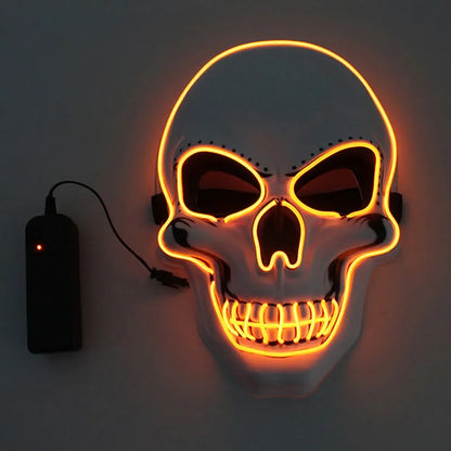 Halloween Horror Skull Mask LED Cold Light Mask LED Halloween Mask Cosplay Mask Halloween Party Decoration Luminous Skull Masks - ZOOMNSTORE