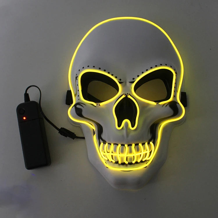 Halloween Horror Skull Mask LED Cold Light Mask LED Halloween Mask Cosplay Mask Halloween Party Decoration Luminous Skull Masks - ZOOMNSTORE