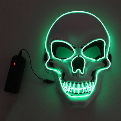 Halloween Horror Skull Mask LED Cold Light Mask LED Halloween Mask Cosplay Mask Halloween Party Decoration Luminous Skull Masks - ZOOMNSTORE