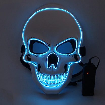 Halloween Horror Skull Mask LED Cold Light Mask LED Halloween Mask Cosplay Mask Halloween Party Decoration Luminous Skull Masks - ZOOMNSTORE