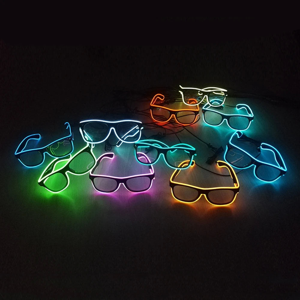 LED Flashing Glasses - Luminous Party Sunglasses Bright Novelty Gift - ZOOMNSTORE