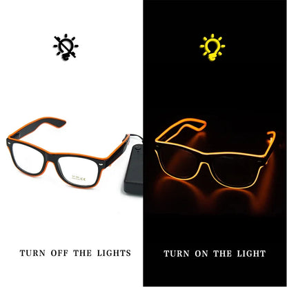 LED Flashing Glasses - Luminous Party Sunglasses Bright Novelty Gift - ZOOMNSTORE