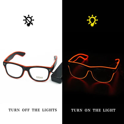 LED Flashing Glasses - Luminous Party Sunglasses Bright Novelty Gift - ZOOMNSTORE
