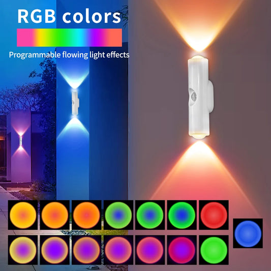 Motion Sensor RGB LED Night Light - Rechargeable Magnetic Wall Lamp for Mood Ambient Lighting - ZOOMNSTORE