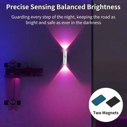 Motion Sensor RGB LED Night Light - Rechargeable Magnetic Wall Lamp for Mood Ambient Lighting - ZOOMNSTORE