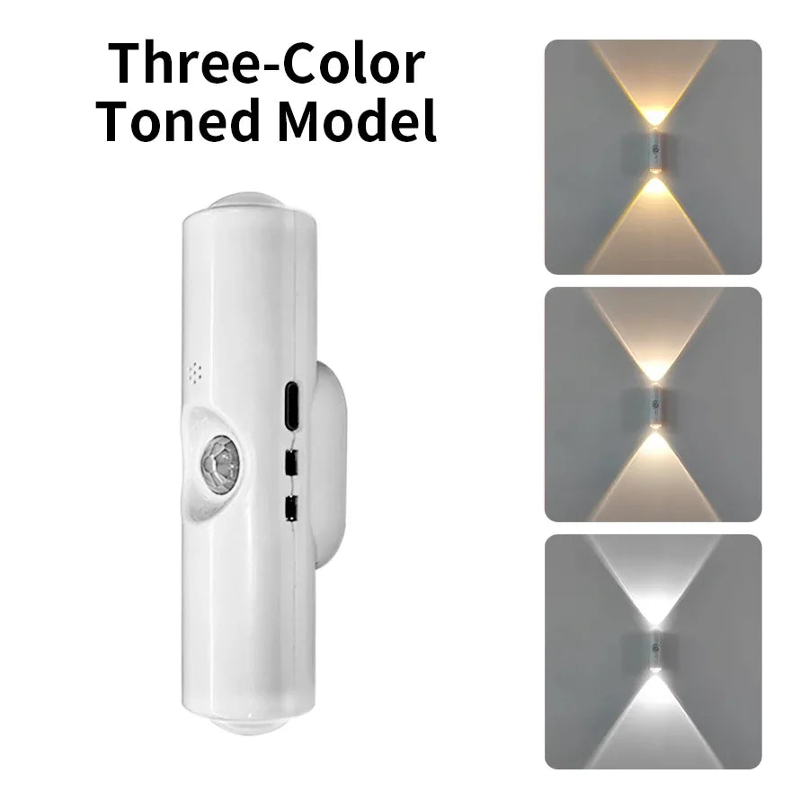 Motion Sensor RGB LED Night Light - Rechargeable Magnetic Wall Lamp for Mood Ambient Lighting - ZOOMNSTORE