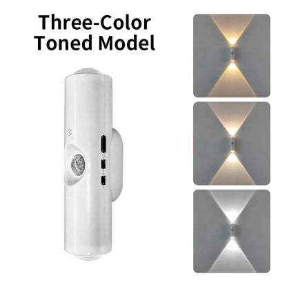 Motion Sensor RGB LED Night Light - Rechargeable Magnetic Wall Lamp for Mood Ambient Lighting - ZOOMNSTORE
