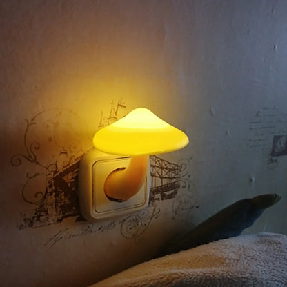 LED Mushroom Night Light - Energy Saving Wall Lamp with EU Plug - ZOOMNSTORE