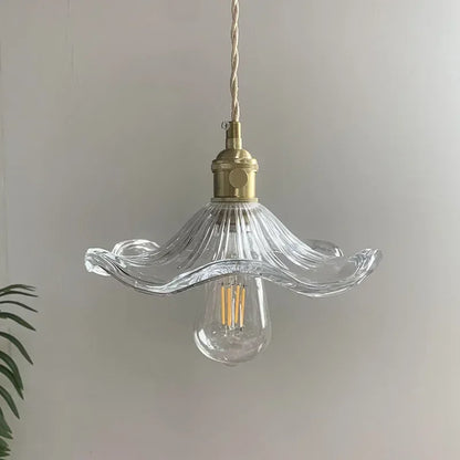 Nordic Style LED Pendant Light - Colorful Glass Copper Hanging Lamp for Bedroom  Living Room - ZOOMNSTORE