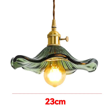 Nordic Style LED Pendant Light - Colorful Glass Copper Hanging Lamp for Bedroom  Living Room - ZOOMNSTORE