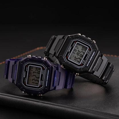 LED Sports Watch Men - Digital Wristwatch With Waterproof Silicone Band & Shock Resistant - ZOOMNSTORE