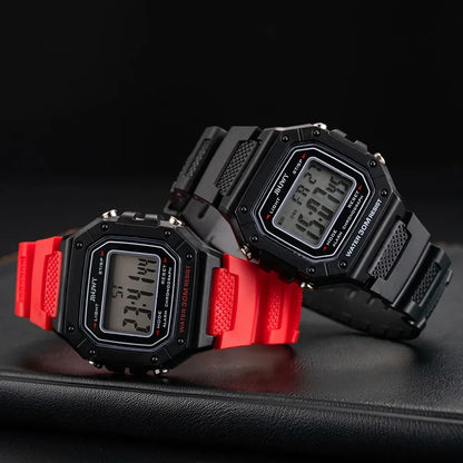 LED Sports Watch Men - Digital Wristwatch With Waterproof Silicone Band & Shock Resistant - ZOOMNSTORE