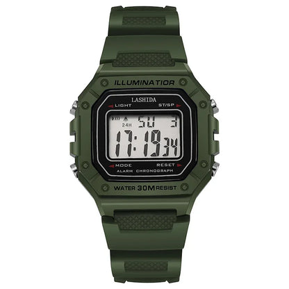 LED Sports Watch Men - Digital Wristwatch With Waterproof Silicone Band & Shock Resistant - ZOOMNSTORE