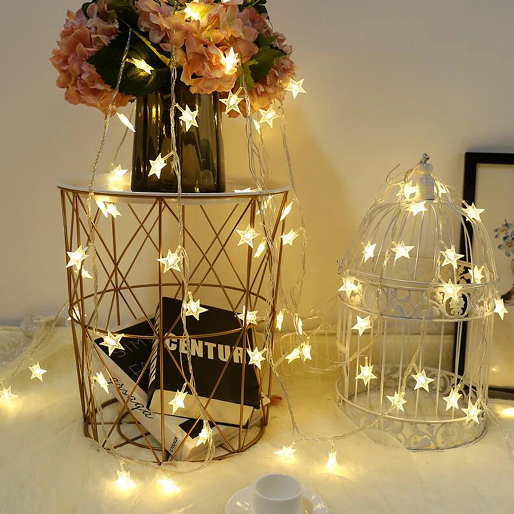LED String Lights - Outdoor Star Fairy Lights for Party Wedding Garden Christmas Decor - ZOOMNSTORE