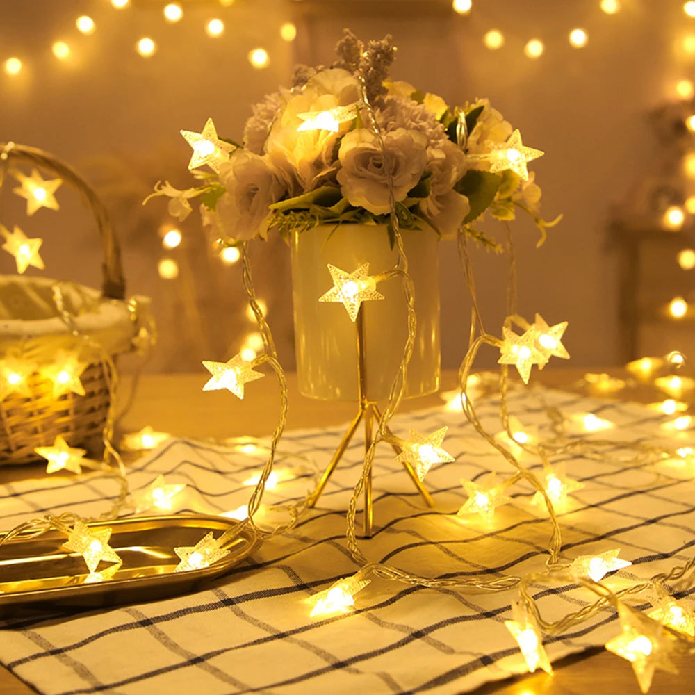 LED String Lights - Outdoor Star Fairy Lights for Party Wedding Garden Christmas Decor - ZOOMNSTORE