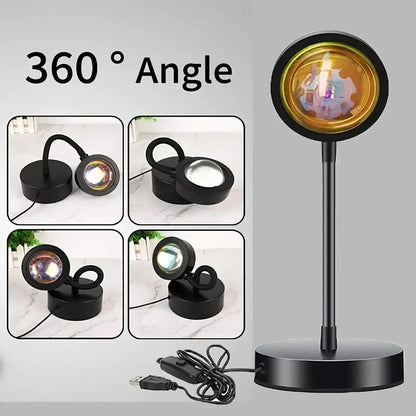 LED Sunset Light Projector - Bedroom Atmosphere Night Light - ZOOMNSTORE