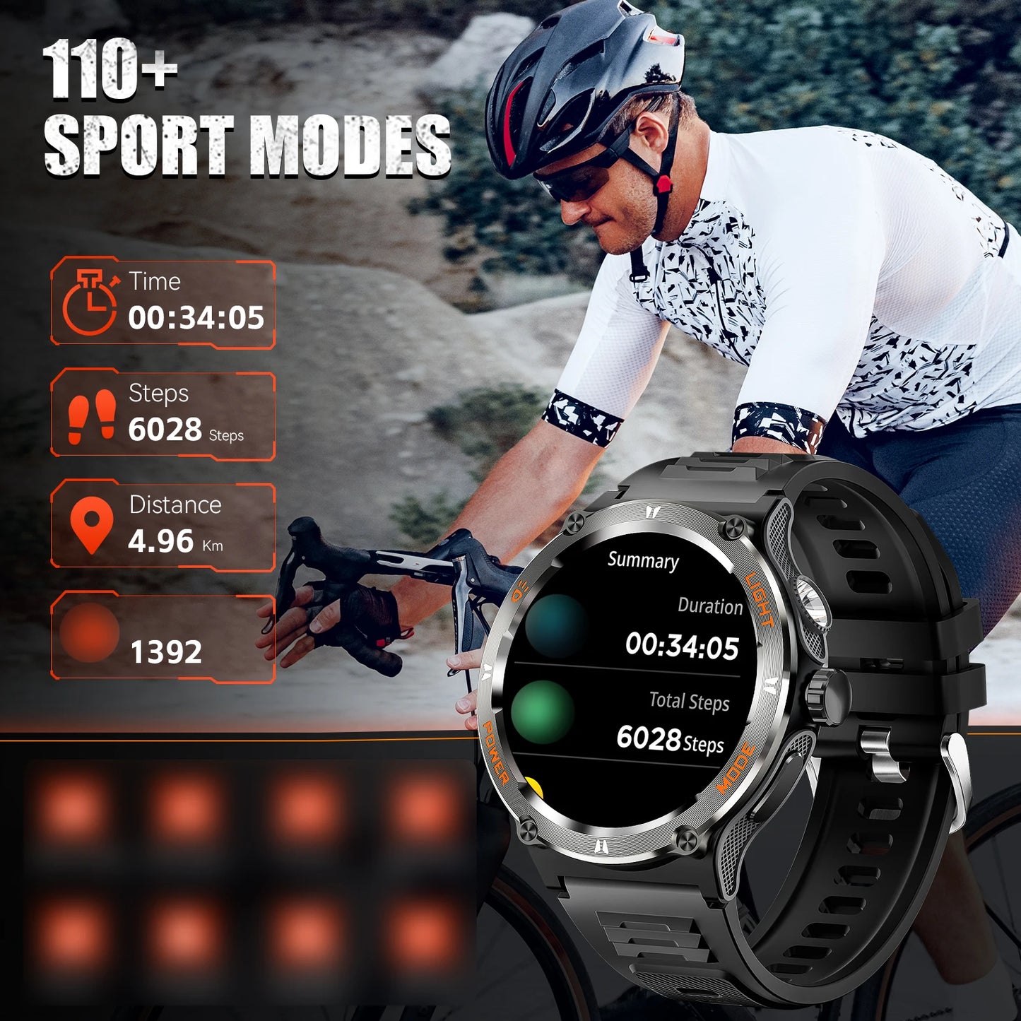 LaNikar Smart Watch 3ATM Waterproof - Sport Fitness Tracker With Heart Rate Monitor & Compass - ZOOMNSTORE