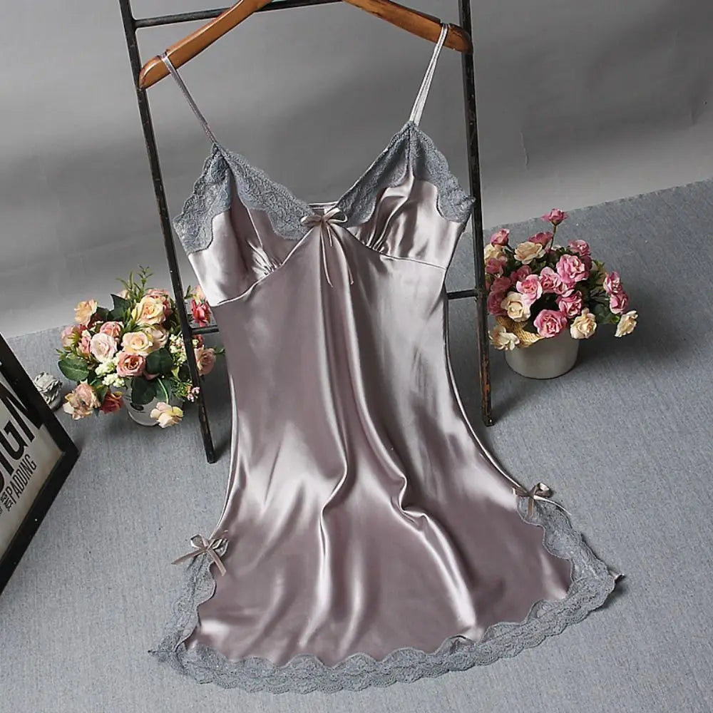 Lace Camisole Nightgown - Sexy Wedding Sleepwear - ZOOMNSTORE