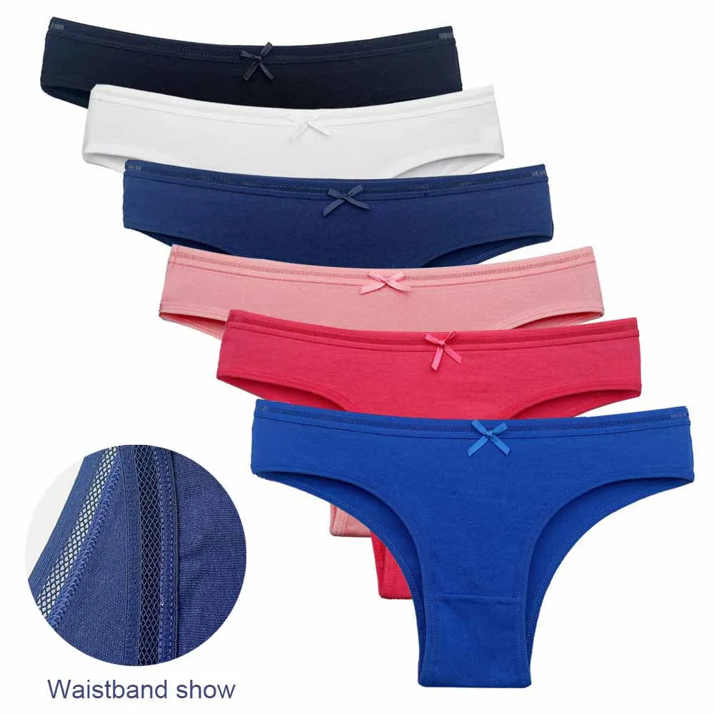 Lace Cotton Briefs Set - Seamless Womens Panties 5 PCS - ZOOMNSTORE