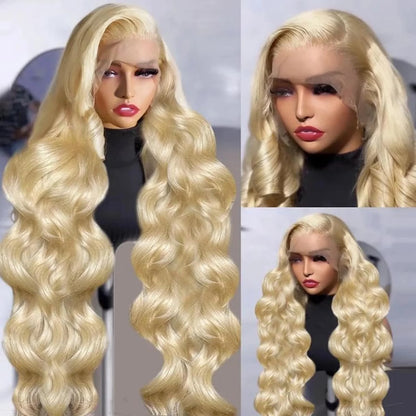 Lace Front Wig 13x6 Blonde Body Wave Human Hair Wig - 200 Density, Natural Hairline, Baby Hair - ZOOMNSTORE
