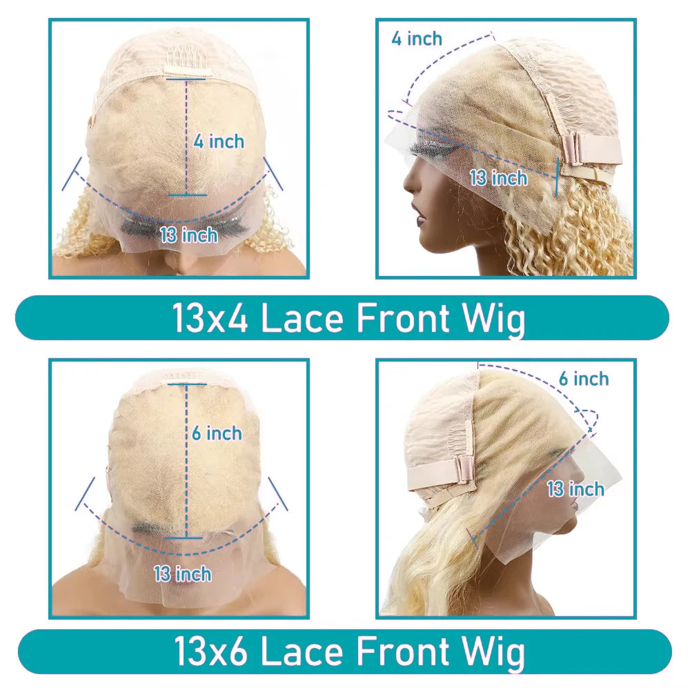 Lace Front Wig 13x6 Blonde Body Wave Human Hair Wig - 200 Density, Natural Hairline, Baby Hair - ZOOMNSTORE