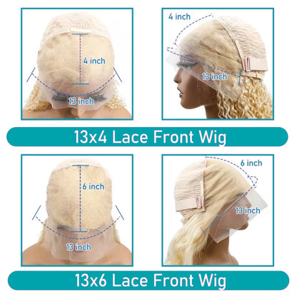 Lace Front Wig 13x6 Blonde Body Wave Human Hair Wig - 200 Density, Natural Hairline, Baby Hair - ZOOMNSTORE