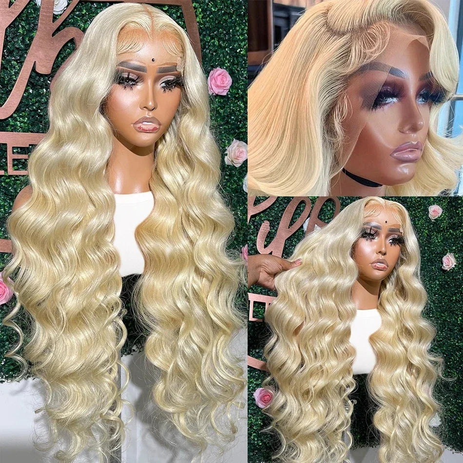 Lace Front Wig 13x6 Blonde Body Wave Human Hair Wig - 200 Density, Natural Hairline, Baby Hair - ZOOMNSTORE