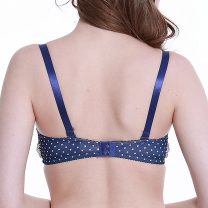 Lace Push Up Bra - Women's Floral Lace Underwire Full Cup Bra With Adjustable Straps - ZOOMNSTORE