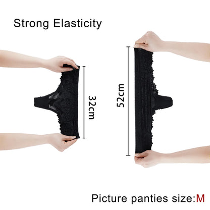 Lace Thong Panties - Sexy Transparent Embroidery G-String Underwear - ZOOMNSTORE