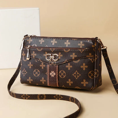 Ladies Crossbody Bag – Large Capacity Vintage Shoulder Bag with Coin Pocket - ZOOMNSTORE