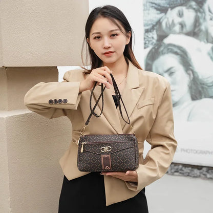 Ladies Crossbody Bag – Large Capacity Vintage Shoulder Bag with Coin Pocket - ZOOMNSTORE