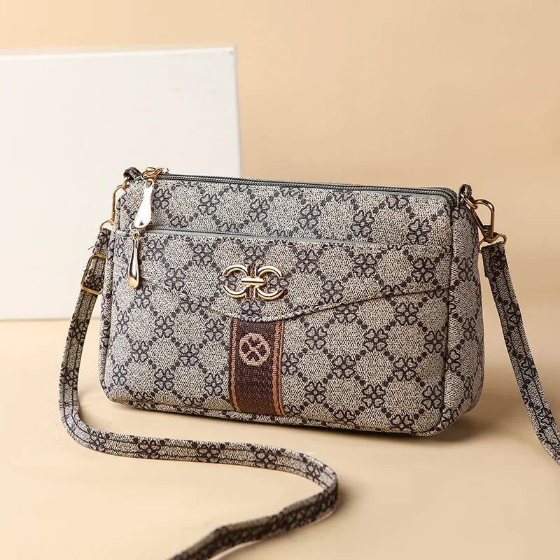 Ladies Crossbody Bag – Large Capacity Vintage Shoulder Bag with Coin Pocket - ZOOMNSTORE