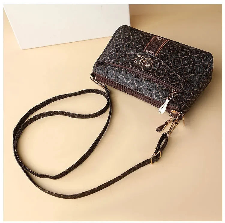 Ladies Crossbody Bag – Large Capacity Vintage Shoulder Bag with Coin Pocket - ZOOMNSTORE
