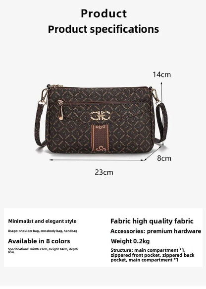 Ladies Crossbody Bag – Large Capacity Vintage Shoulder Bag with Coin Pocket - ZOOMNSTORE