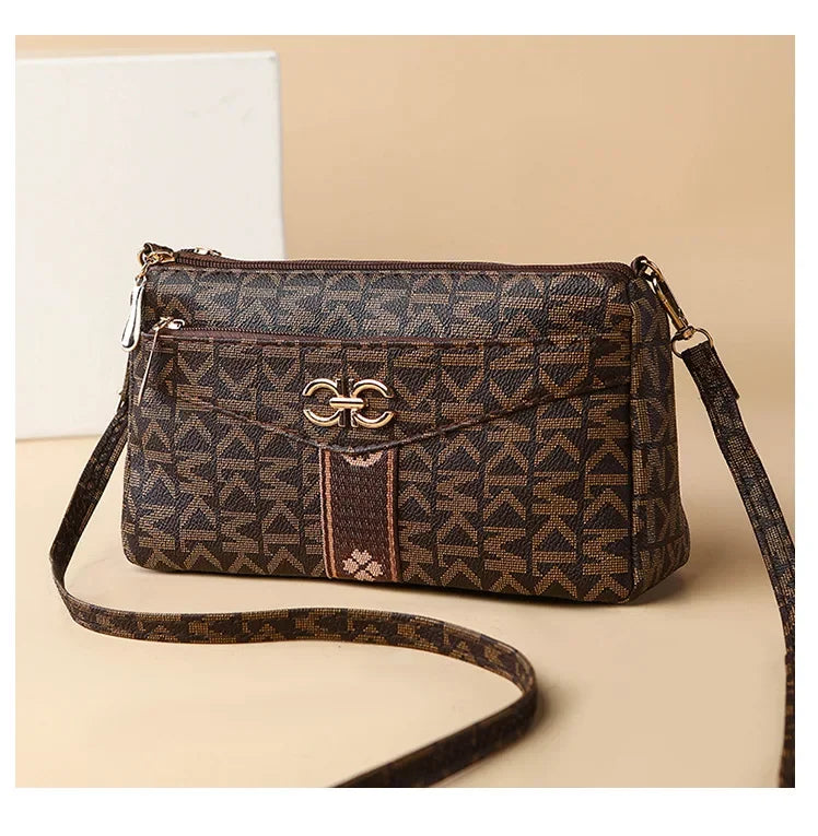 Ladies Crossbody Bag – Large Capacity Vintage Shoulder Bag with Coin Pocket - ZOOMNSTORE