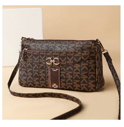 Ladies Crossbody Bag – Large Capacity Vintage Shoulder Bag with Coin Pocket - ZOOMNSTORE