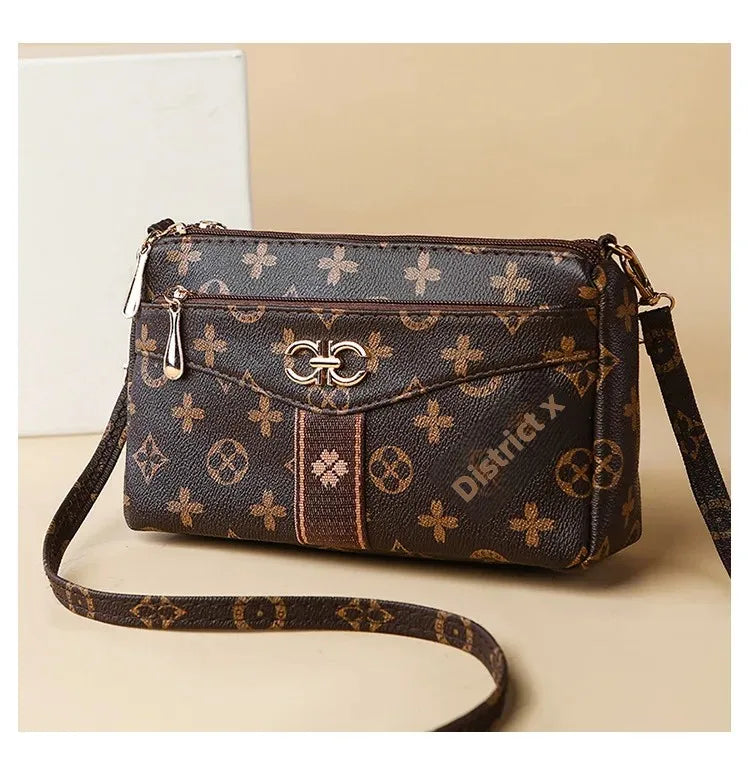 Ladies Crossbody Bag – Large Capacity Vintage Shoulder Bag with Coin Pocket - ZOOMNSTORE