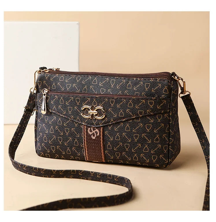 Ladies Crossbody Bag – Large Capacity Vintage Shoulder Bag with Coin Pocket - ZOOMNSTORE