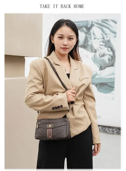 Ladies Crossbody Bag – Large Capacity Vintage Shoulder Bag with Coin Pocket - ZOOMNSTORE