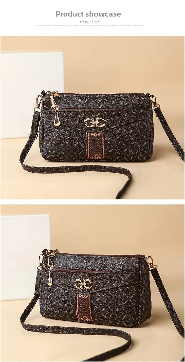 Ladies Crossbody Bag – Large Capacity Vintage Shoulder Bag with Coin Pocket - ZOOMNSTORE