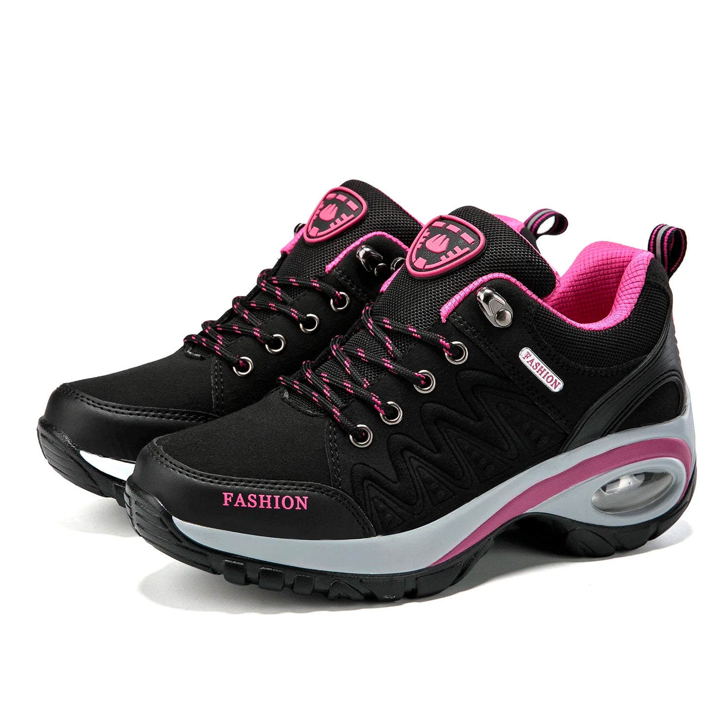 Ladies Platform Sneakers – Breathable Waterproof Casual Shoes With Lace-Up - ZOOMNSTORE