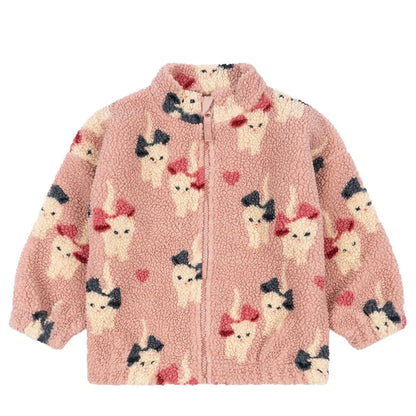 Lambswool Jacket for Baby Girls - Cartoon Outerwear for Kids 1-9Y - ZOOMNSTORE