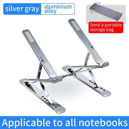Aluminum Adjustable Laptop Stand - Portable Cooling Holder for MacBook - ZOOMNSTORE