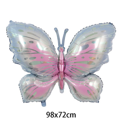 Large Butterfly Foil Balloon - Helium Birthday Party Decoration Baby Shower Photo Prop - ZOOMNSTORE