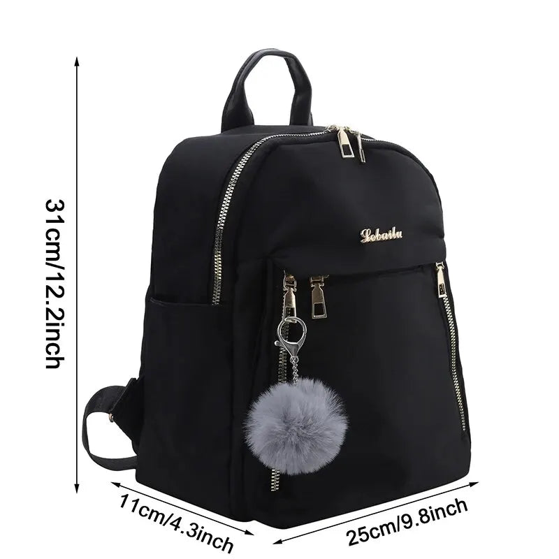 Large Capacity Black Travel Backpack - Unisex School Bag for Women - ZOOMNSTORE