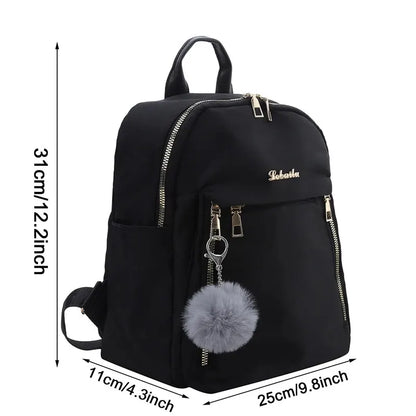 Large Capacity Black Travel Backpack - Unisex School Bag for Women - ZOOMNSTORE