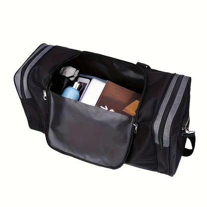 Large Capacity Foldable Travel Duffel Bag - Portable Nylon Luggage for Men - ZOOMNSTORE