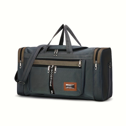 Large Capacity Foldable Travel Duffel Bag - Portable Nylon Luggage for Men - ZOOMNSTORE