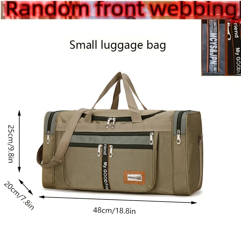 Large Capacity Foldable Travel Duffel Bag - Portable Nylon Luggage for Men - ZOOMNSTORE